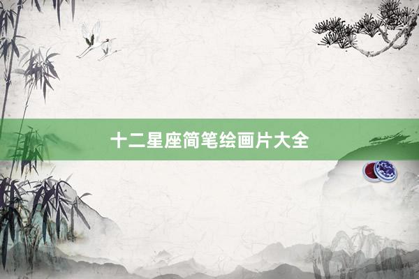 十二星座简笔绘画片大全