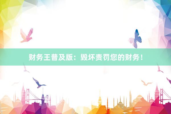 财务王普及版：毁坏责罚您的财务！
