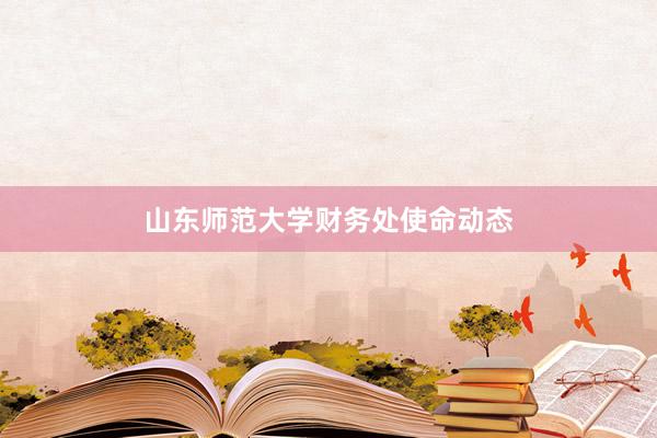 山东师范大学财务处使命动态